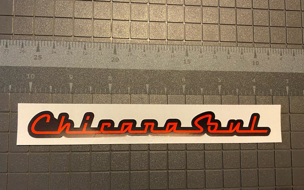 Chicano Soul deluxe font due cut sticker